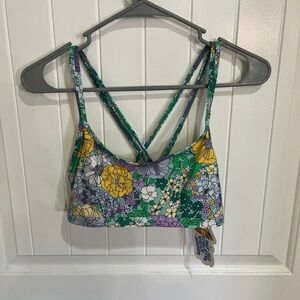 Sporti Floral Strappy Bikini Top size M NWT!